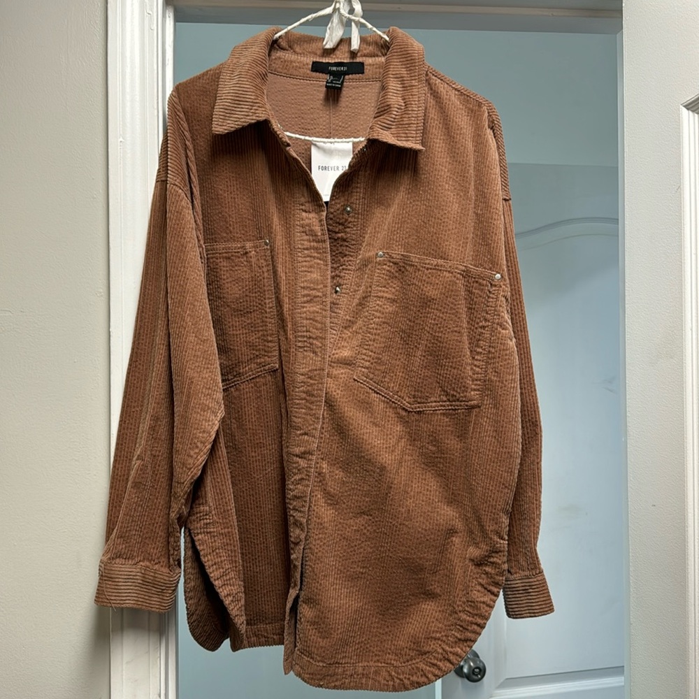 Corduroy shacket